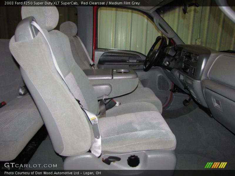 Red Clearcoat / Medium Flint Grey 2003 Ford F250 Super Duty XLT SuperCab