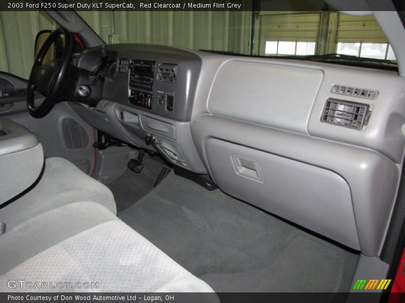 Red Clearcoat / Medium Flint Grey 2003 Ford F250 Super Duty XLT SuperCab