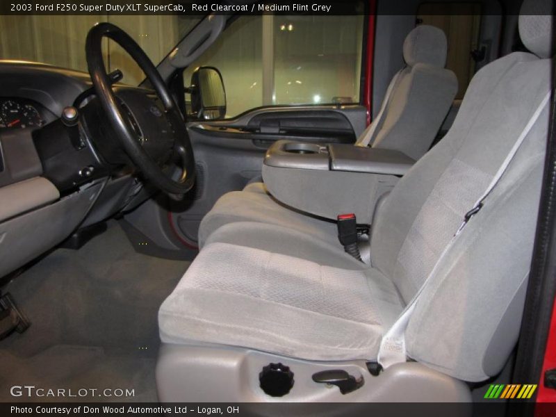 Red Clearcoat / Medium Flint Grey 2003 Ford F250 Super Duty XLT SuperCab