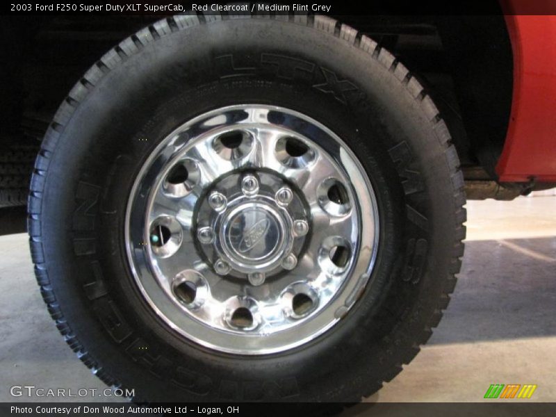 Red Clearcoat / Medium Flint Grey 2003 Ford F250 Super Duty XLT SuperCab