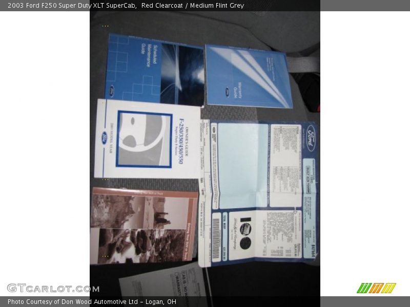 Red Clearcoat / Medium Flint Grey 2003 Ford F250 Super Duty XLT SuperCab