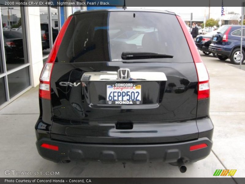 Nighthawk Black Pearl / Black 2008 Honda CR-V EX 4WD