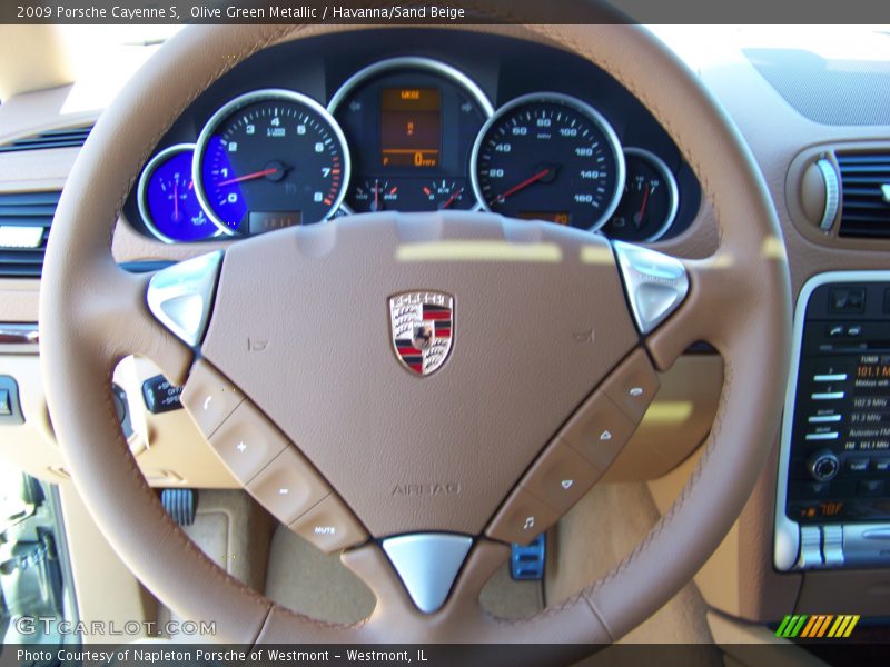 Olive Green Metallic / Havanna/Sand Beige 2009 Porsche Cayenne S