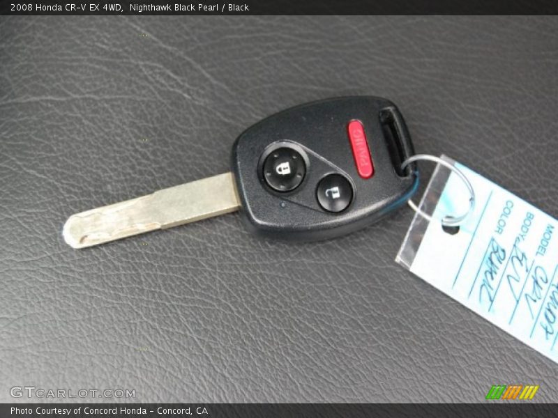 Nighthawk Black Pearl / Black 2008 Honda CR-V EX 4WD