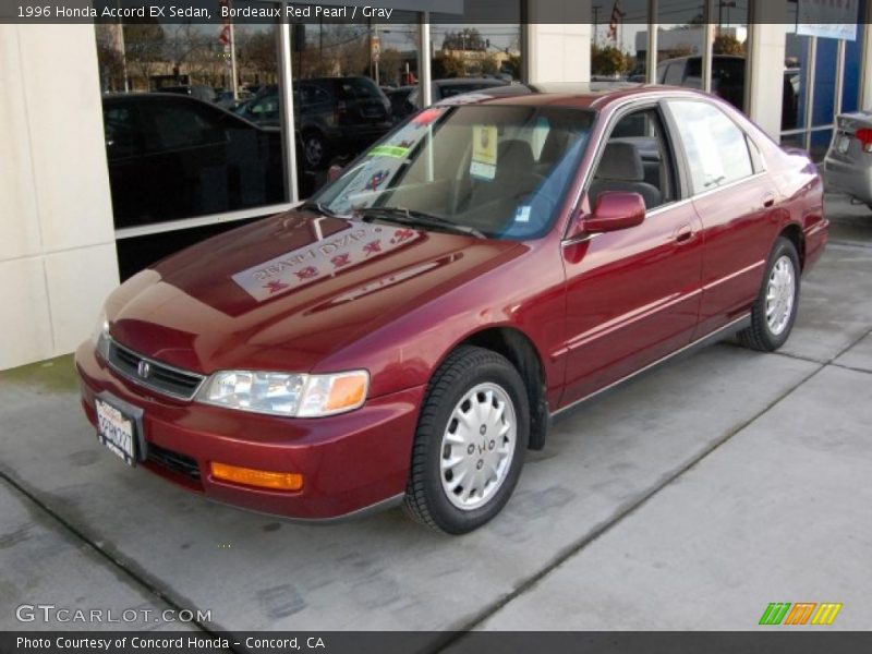 Bordeaux Red Pearl / Gray 1996 Honda Accord EX Sedan