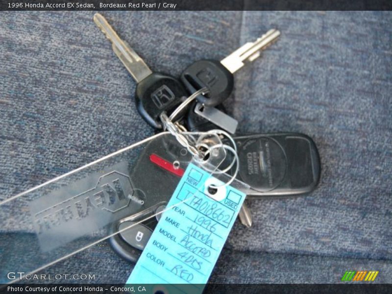 Bordeaux Red Pearl / Gray 1996 Honda Accord EX Sedan