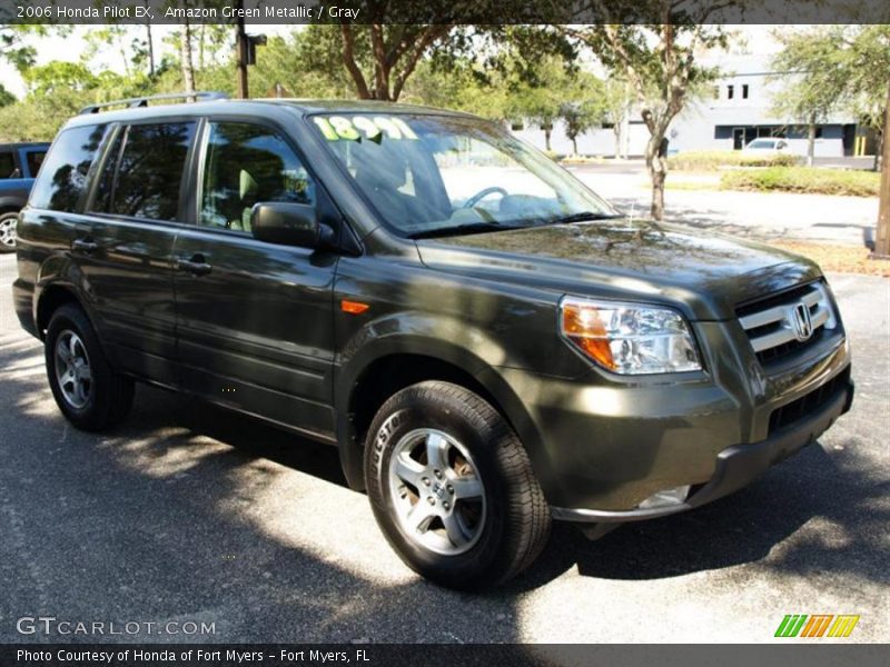 Amazon Green Metallic / Gray 2006 Honda Pilot EX