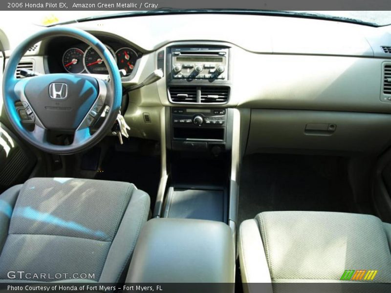 Amazon Green Metallic / Gray 2006 Honda Pilot EX