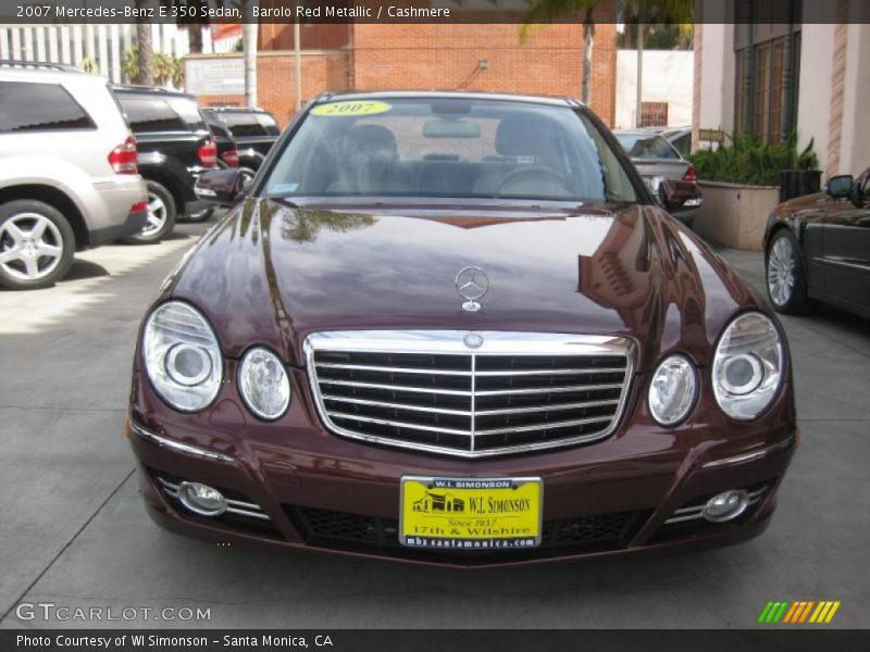 Barolo Red Metallic / Cashmere 2007 Mercedes-Benz E 350 Sedan