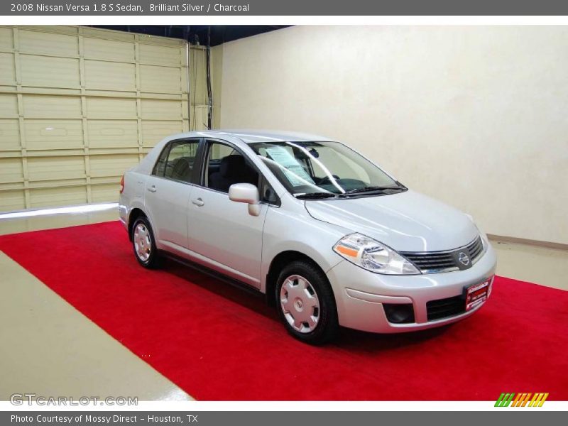 Brilliant Silver / Charcoal 2008 Nissan Versa 1.8 S Sedan