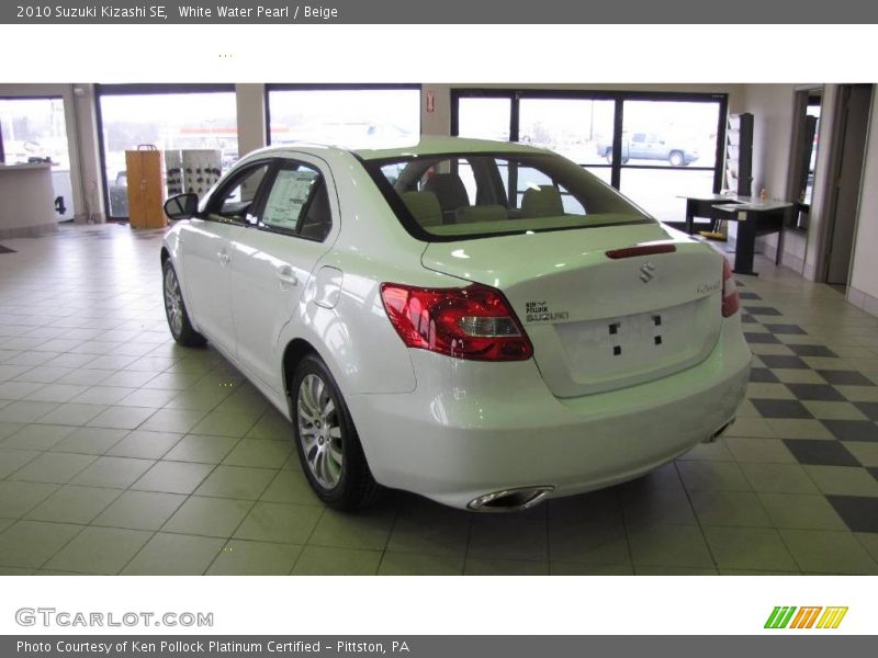 White Water Pearl / Beige 2010 Suzuki Kizashi SE