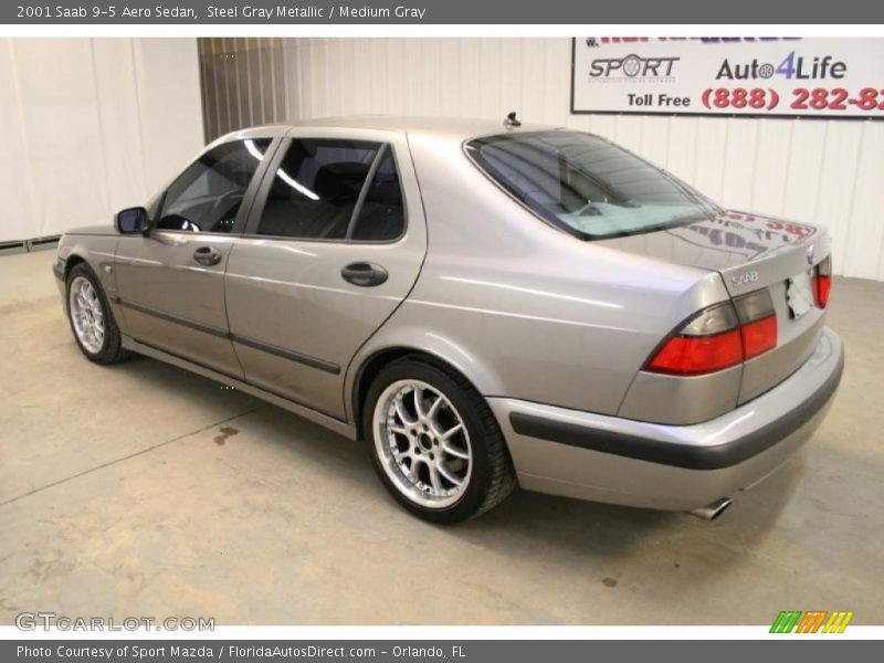 Steel Gray Metallic / Medium Gray 2001 Saab 9-5 Aero Sedan