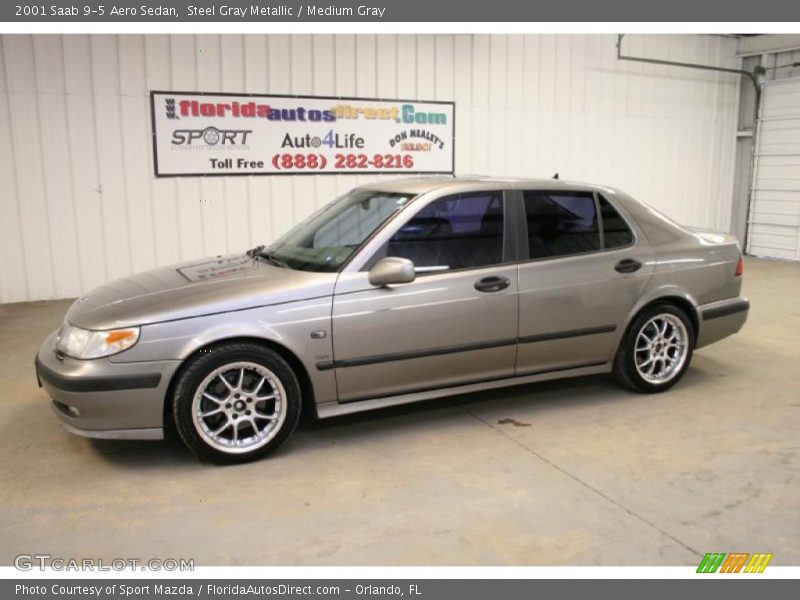 Steel Gray Metallic / Medium Gray 2001 Saab 9-5 Aero Sedan