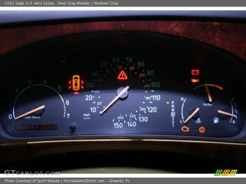 Steel Gray Metallic / Medium Gray 2001 Saab 9-5 Aero Sedan