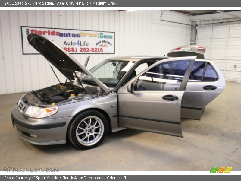 Steel Gray Metallic / Medium Gray 2001 Saab 9-5 Aero Sedan