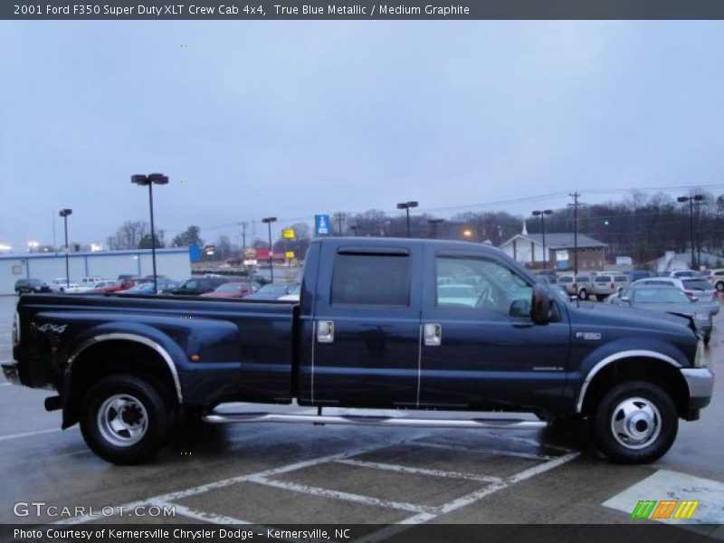 True Blue Metallic / Medium Graphite 2001 Ford F350 Super Duty XLT Crew Cab 4x4