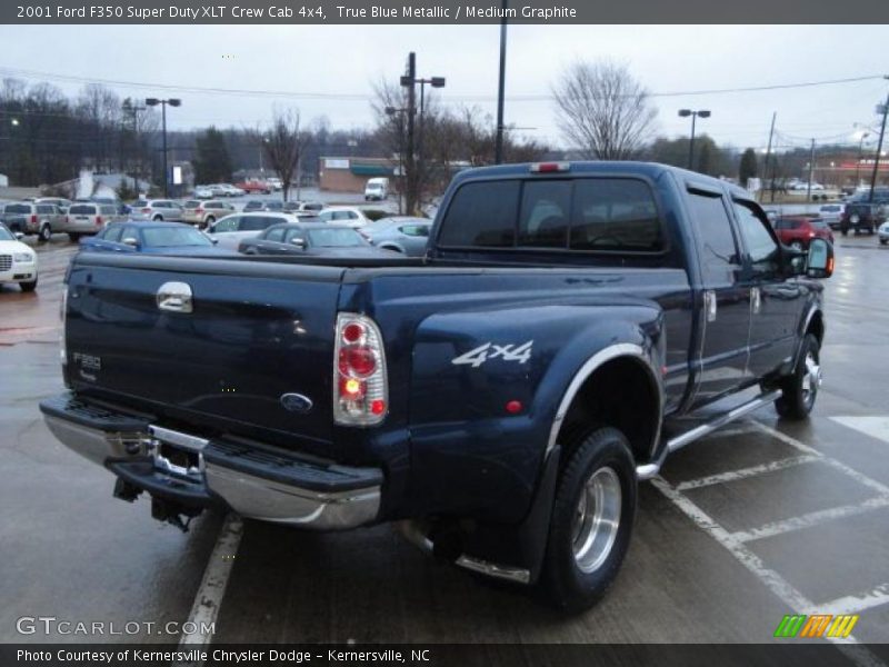 True Blue Metallic / Medium Graphite 2001 Ford F350 Super Duty XLT Crew Cab 4x4