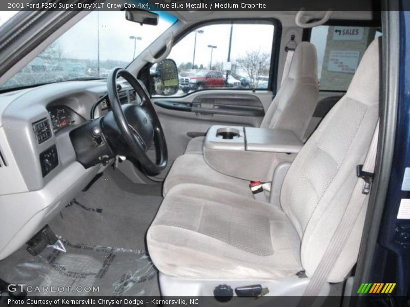 True Blue Metallic / Medium Graphite 2001 Ford F350 Super Duty XLT Crew Cab 4x4