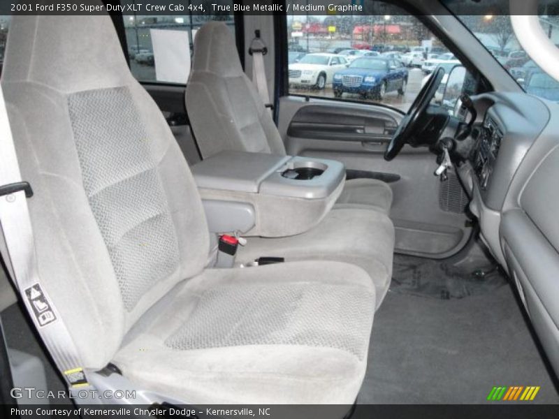 True Blue Metallic / Medium Graphite 2001 Ford F350 Super Duty XLT Crew Cab 4x4