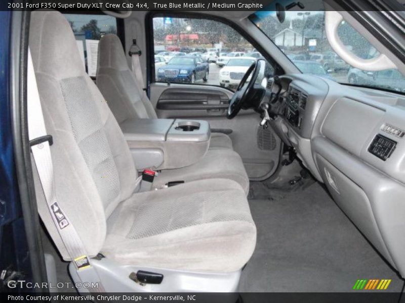 True Blue Metallic / Medium Graphite 2001 Ford F350 Super Duty XLT Crew Cab 4x4