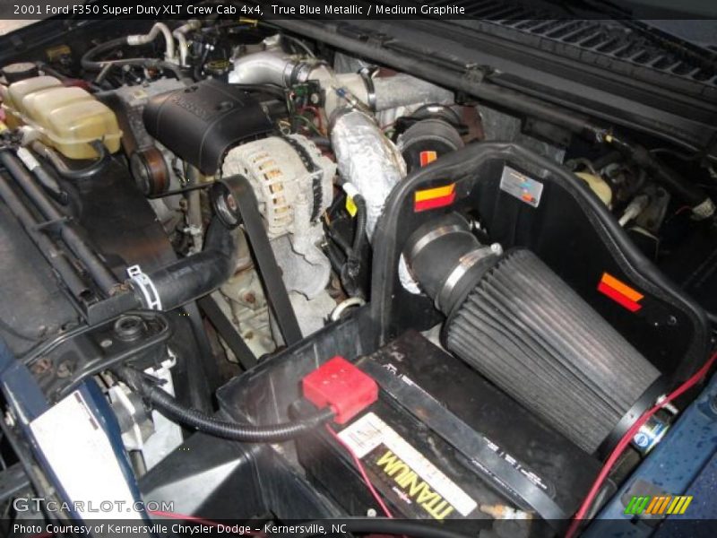 True Blue Metallic / Medium Graphite 2001 Ford F350 Super Duty XLT Crew Cab 4x4
