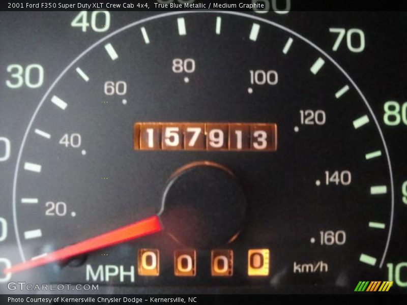 True Blue Metallic / Medium Graphite 2001 Ford F350 Super Duty XLT Crew Cab 4x4