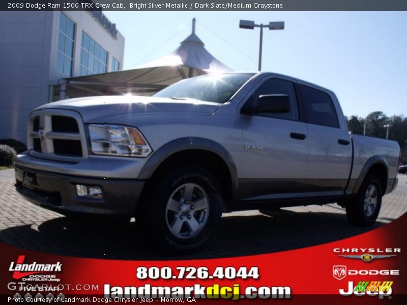 Bright Silver Metallic / Dark Slate/Medium Graystone 2009 Dodge Ram 1500 TRX Crew Cab