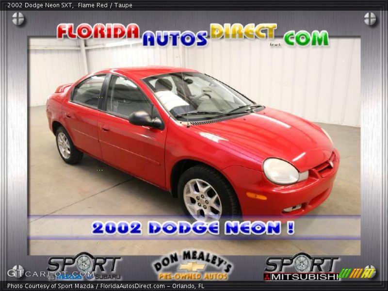 Flame Red / Taupe 2002 Dodge Neon SXT