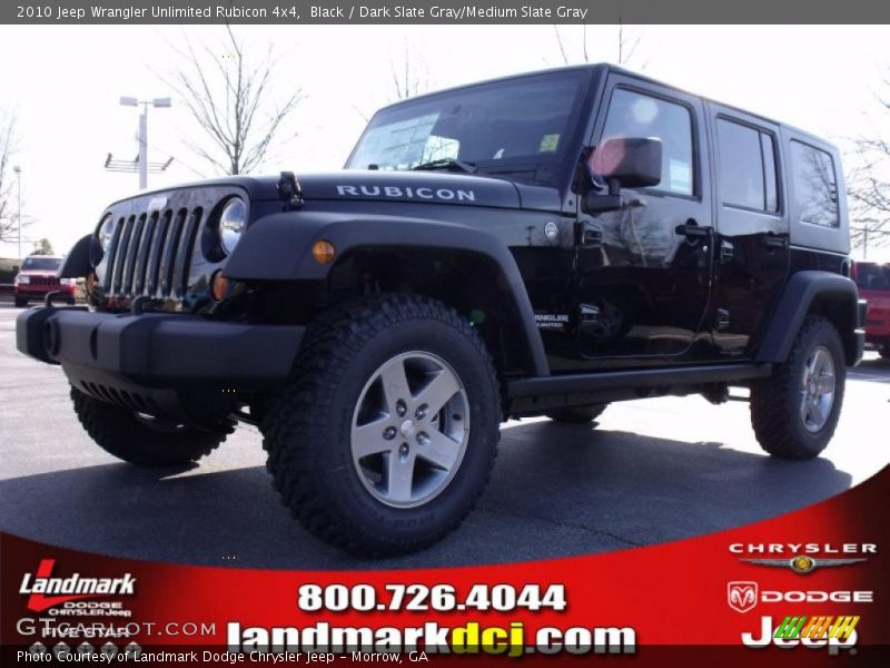 Black / Dark Slate Gray/Medium Slate Gray 2010 Jeep Wrangler Unlimited Rubicon 4x4