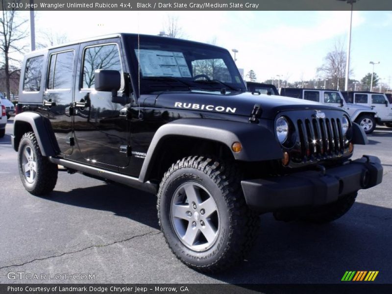 Black / Dark Slate Gray/Medium Slate Gray 2010 Jeep Wrangler Unlimited Rubicon 4x4