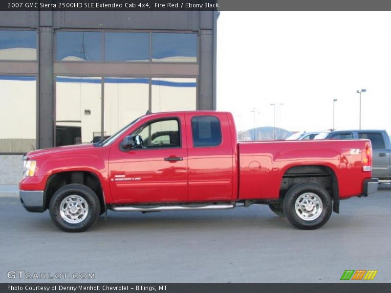 Fire Red / Ebony Black 2007 GMC Sierra 2500HD SLE Extended Cab 4x4