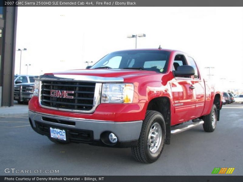 Fire Red / Ebony Black 2007 GMC Sierra 2500HD SLE Extended Cab 4x4