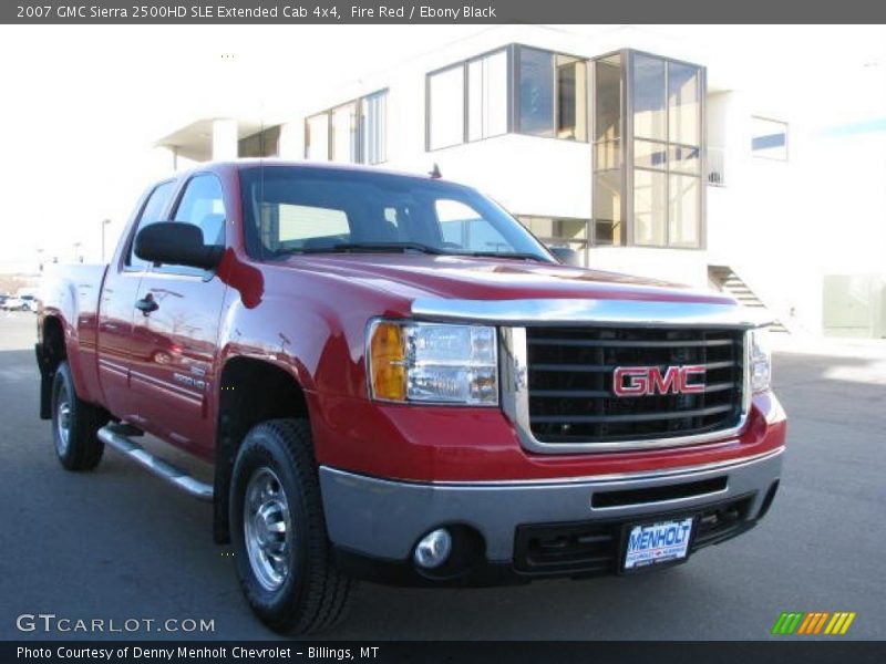 Fire Red / Ebony Black 2007 GMC Sierra 2500HD SLE Extended Cab 4x4