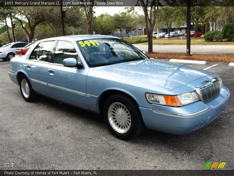 Light Blue Metallic / Deep Slate Blue 2001 Mercury Grand Marquis LS