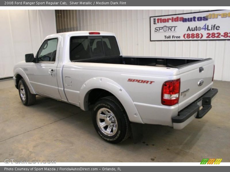 Silver Metallic / Medium Dark Flint 2008 Ford Ranger Sport Regular Cab