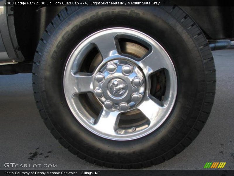 Bright Silver Metallic / Medium Slate Gray 2008 Dodge Ram 2500 Big Horn Quad Cab 4x4