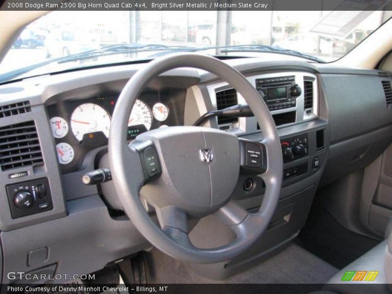 Bright Silver Metallic / Medium Slate Gray 2008 Dodge Ram 2500 Big Horn Quad Cab 4x4