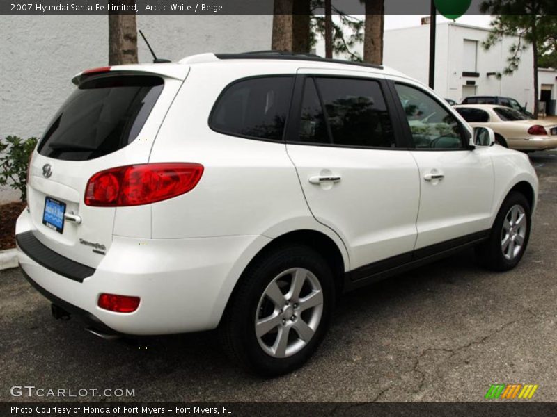 Arctic White / Beige 2007 Hyundai Santa Fe Limited