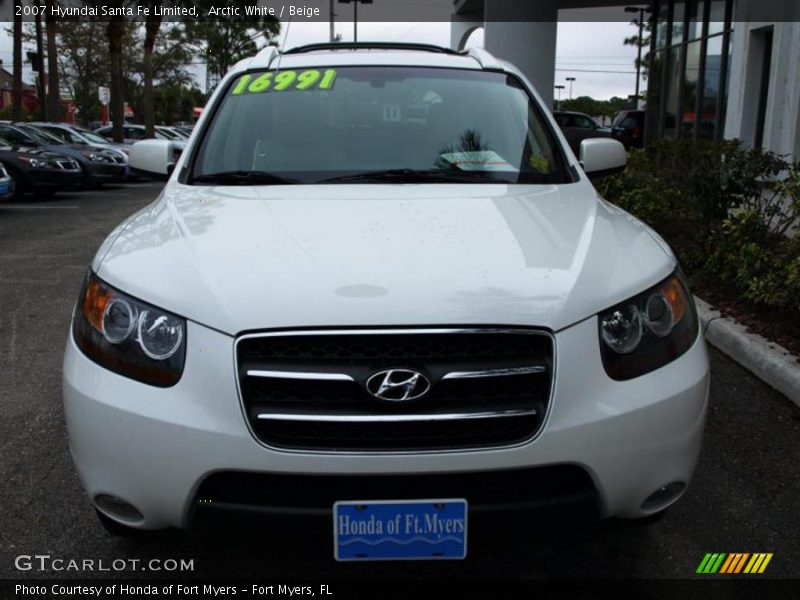 Arctic White / Beige 2007 Hyundai Santa Fe Limited