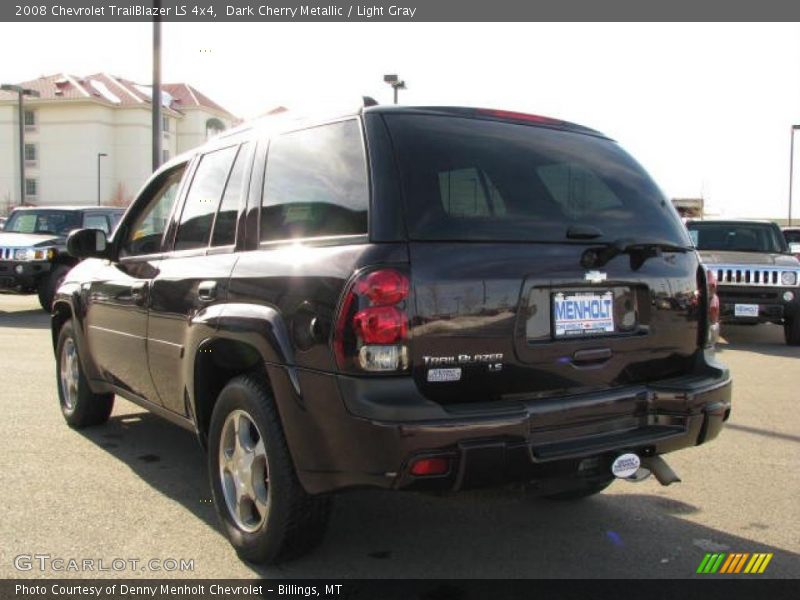 Dark Cherry Metallic / Light Gray 2008 Chevrolet TrailBlazer LS 4x4