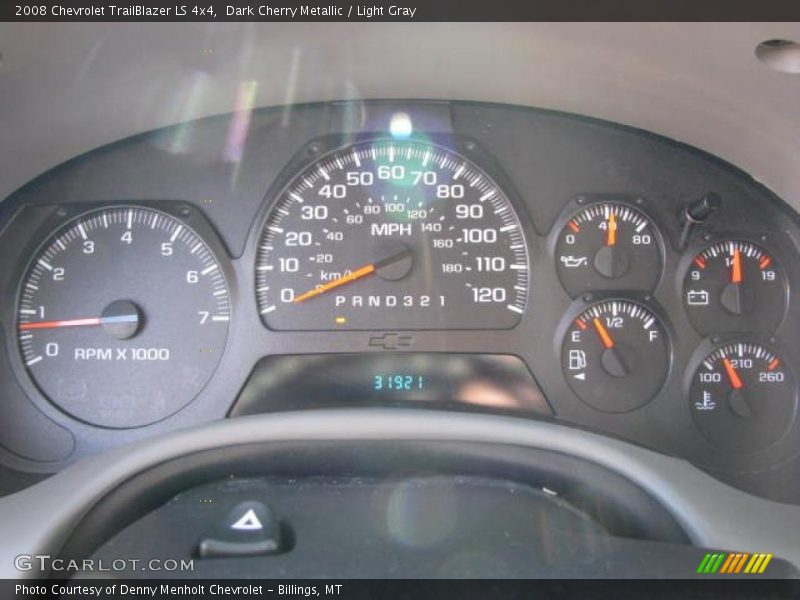 Dark Cherry Metallic / Light Gray 2008 Chevrolet TrailBlazer LS 4x4