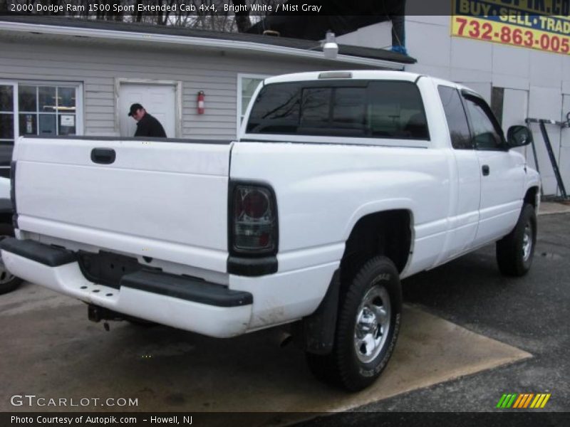 Bright White / Mist Gray 2000 Dodge Ram 1500 Sport Extended Cab 4x4