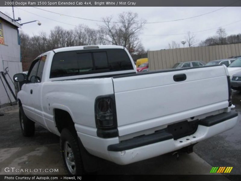 Bright White / Mist Gray 2000 Dodge Ram 1500 Sport Extended Cab 4x4