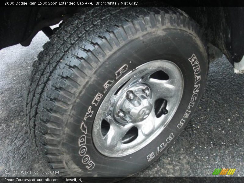 Bright White / Mist Gray 2000 Dodge Ram 1500 Sport Extended Cab 4x4