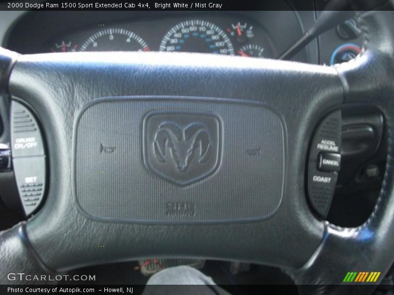 Bright White / Mist Gray 2000 Dodge Ram 1500 Sport Extended Cab 4x4