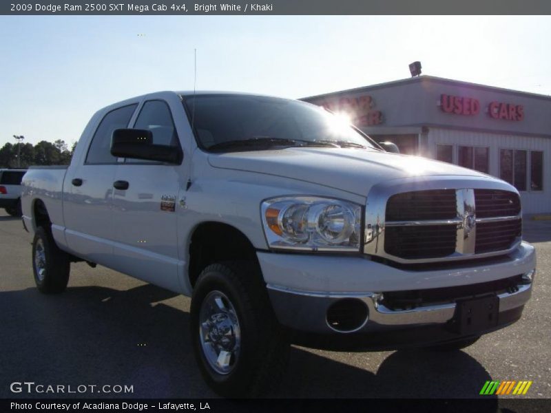 Bright White / Khaki 2009 Dodge Ram 2500 SXT Mega Cab 4x4