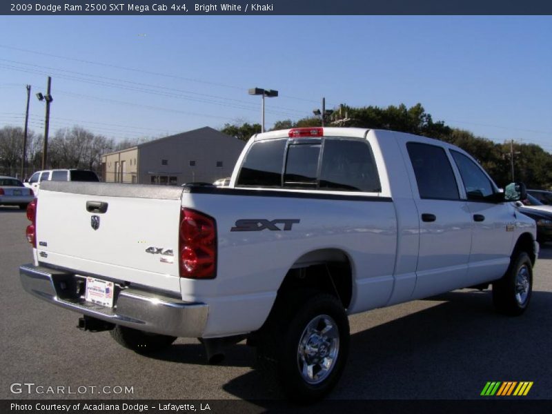 Bright White / Khaki 2009 Dodge Ram 2500 SXT Mega Cab 4x4