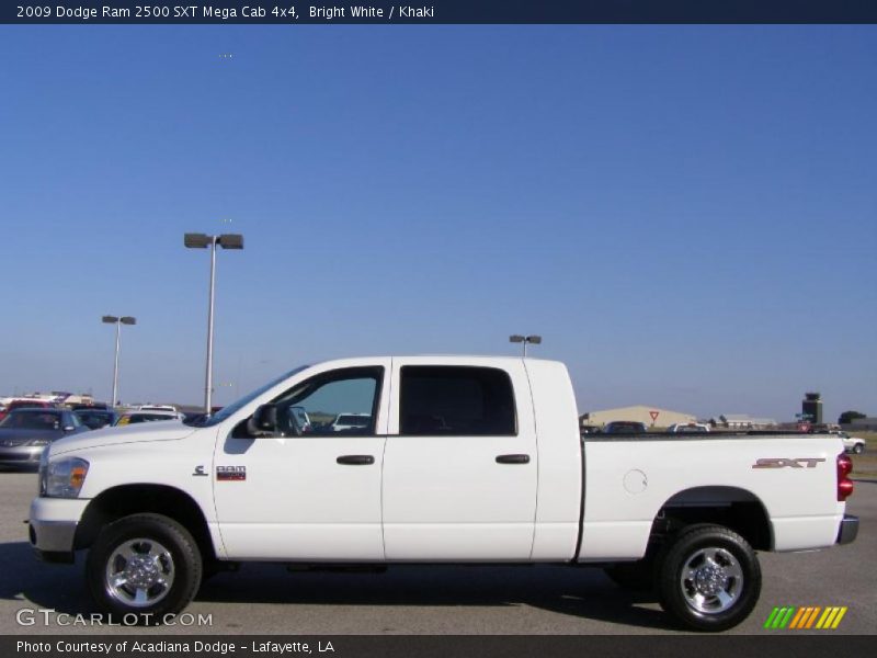Bright White / Khaki 2009 Dodge Ram 2500 SXT Mega Cab 4x4
