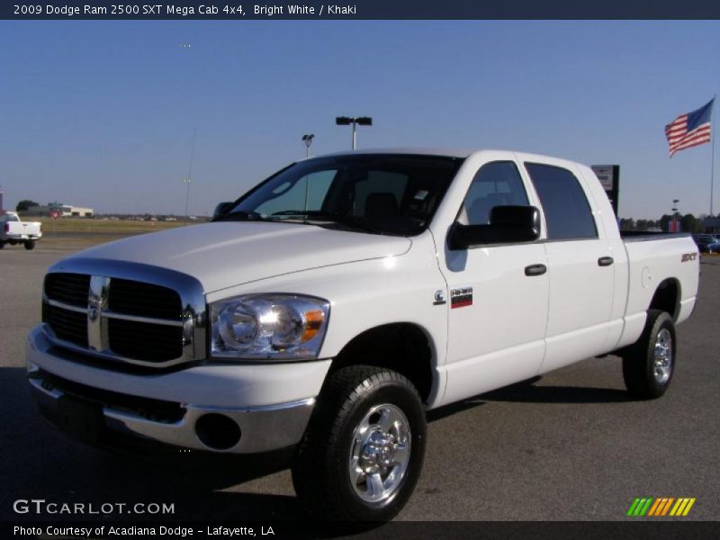 Bright White / Khaki 2009 Dodge Ram 2500 SXT Mega Cab 4x4