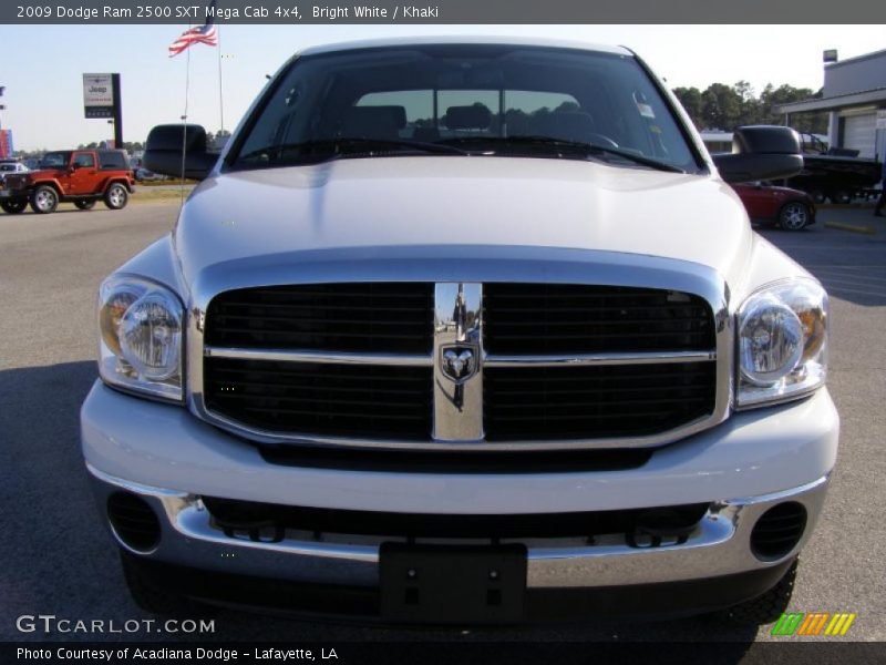 Bright White / Khaki 2009 Dodge Ram 2500 SXT Mega Cab 4x4